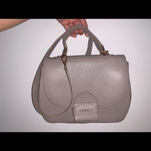 GREY FURLA PURSE